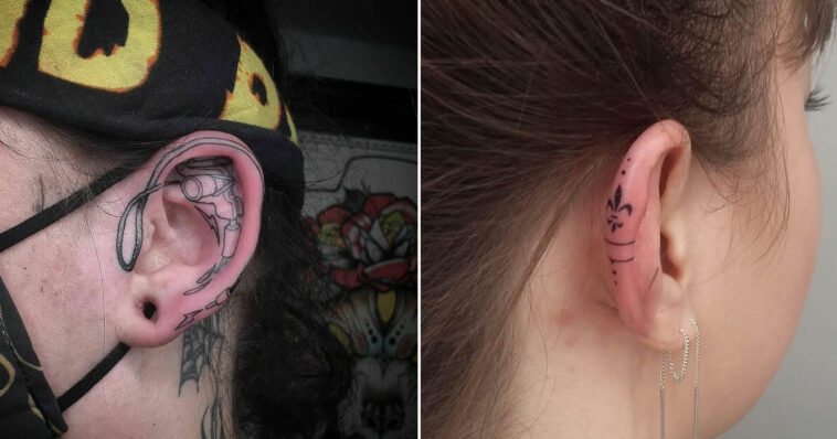 ideias de tatuagens de orelha