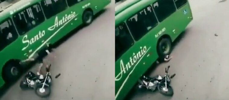 acidente de transito motoqueiro onibus